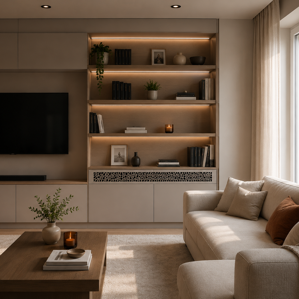 Radiador integrado en mueble