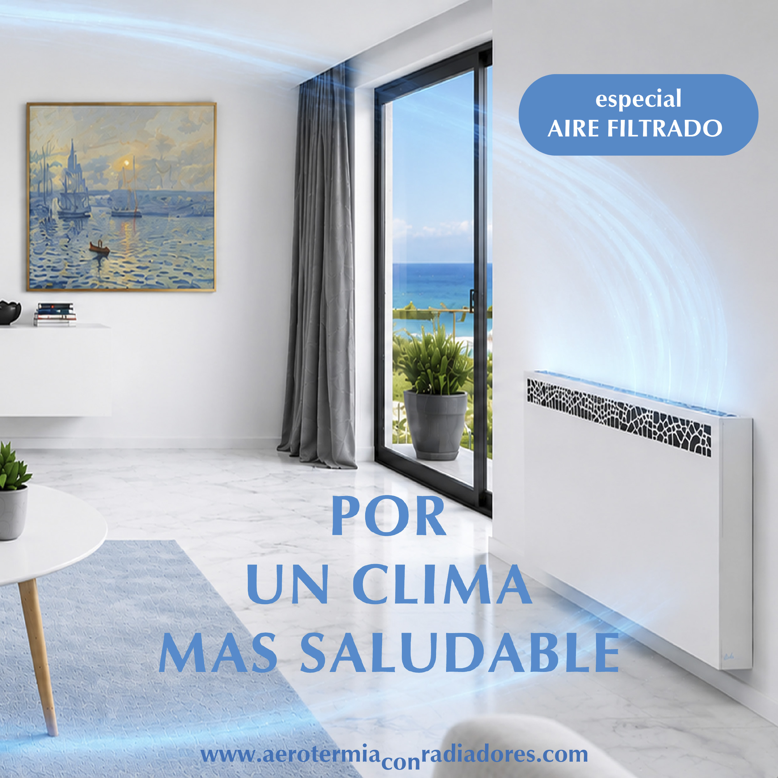 con aire filtrado