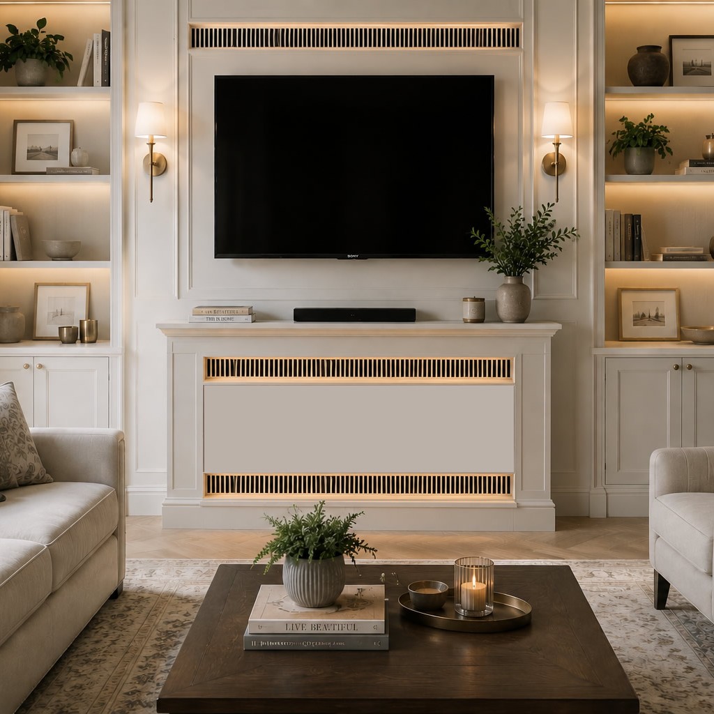 radiador chimenea blanca