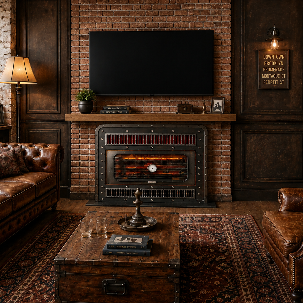 radiador chimenea vintage